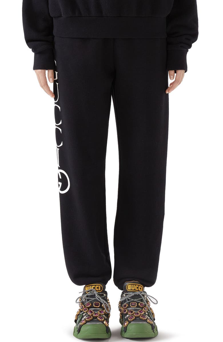 Gucci Logo Cotton Sweatpants, Main, color, 