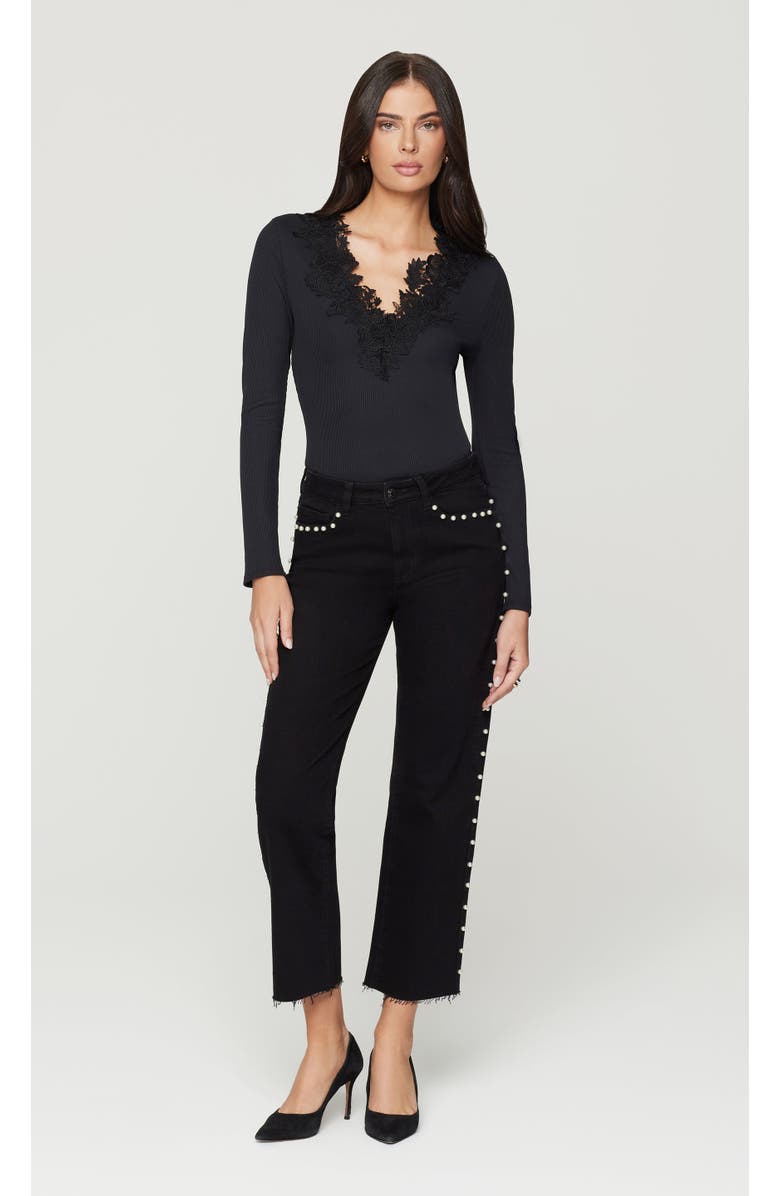 Generation Love Piper Lace Combo Top, Alternate, color, Black