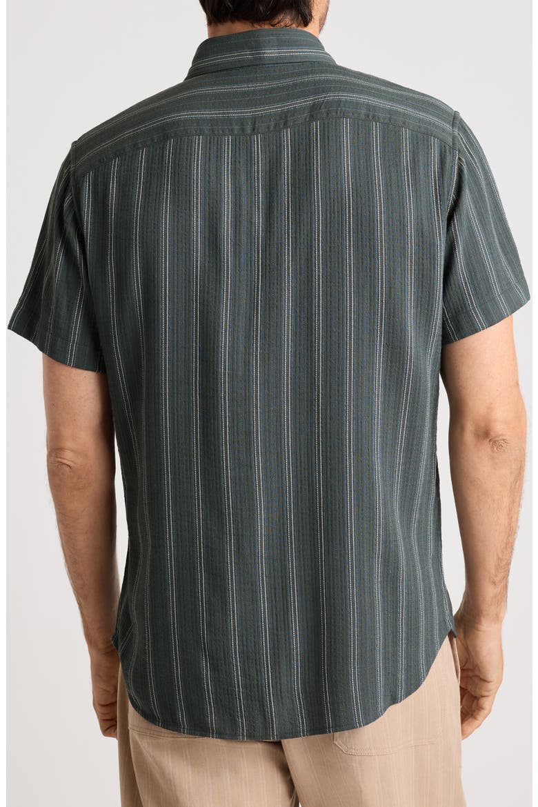 Montauk Slim Fit Striped Short Sleeve Shirt, Alternate, color, URBAN BLUE STRIPE