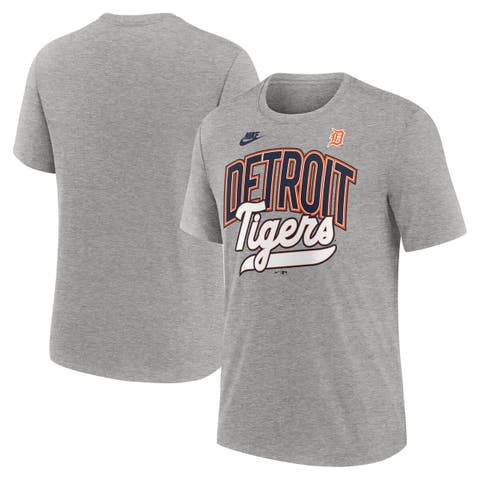 Men's Nike Heather Gray Detroit Tigers Cooperstown Collection Retro Tri-Blend T-Shirt