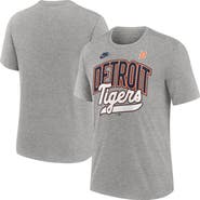 Nike Men's Nike Heather Gray Detroit Tigers Cooperstown Collection Retro Tri-Blend T-Shirt