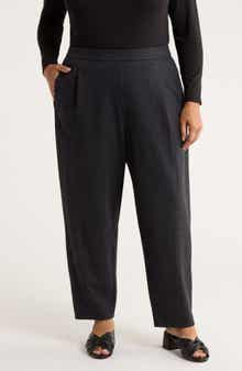 Eileen Fisher Pleated Virgin Wool Ankle Lantern Pants