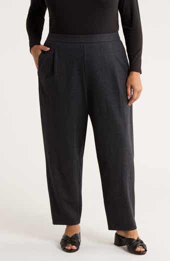 Eileen Fisher Pleated Virgin Wool Ankle Lantern Pants
