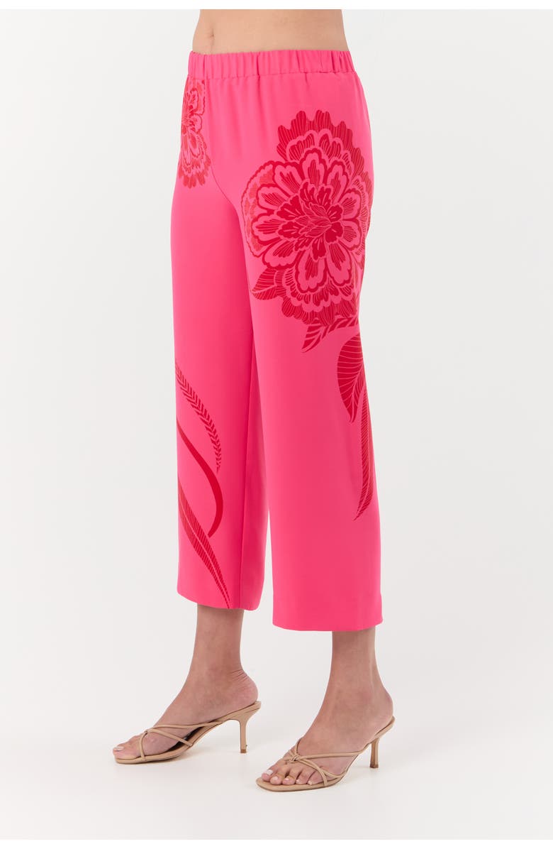 Trina Turk Statue Pull On Cropped Pant, Alternate, color, Rosewater/Reina Red