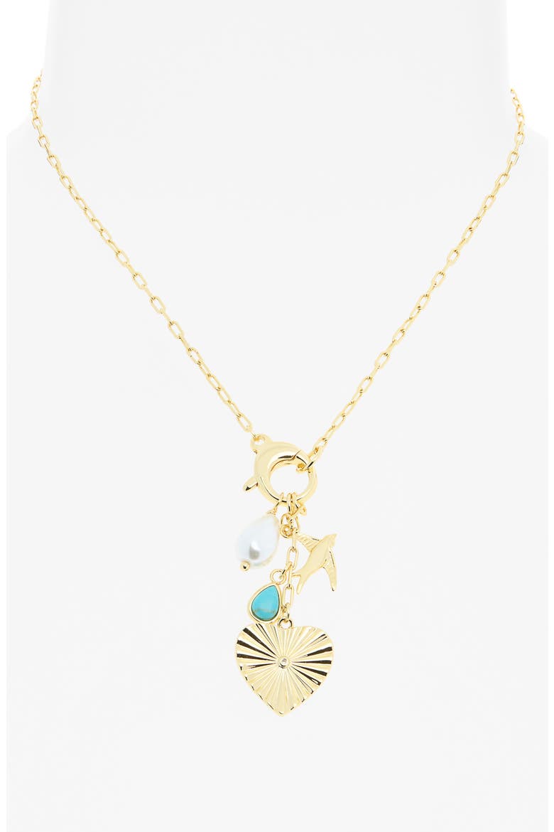 Chunky Charm Necklace, Alternate, color, GOLD