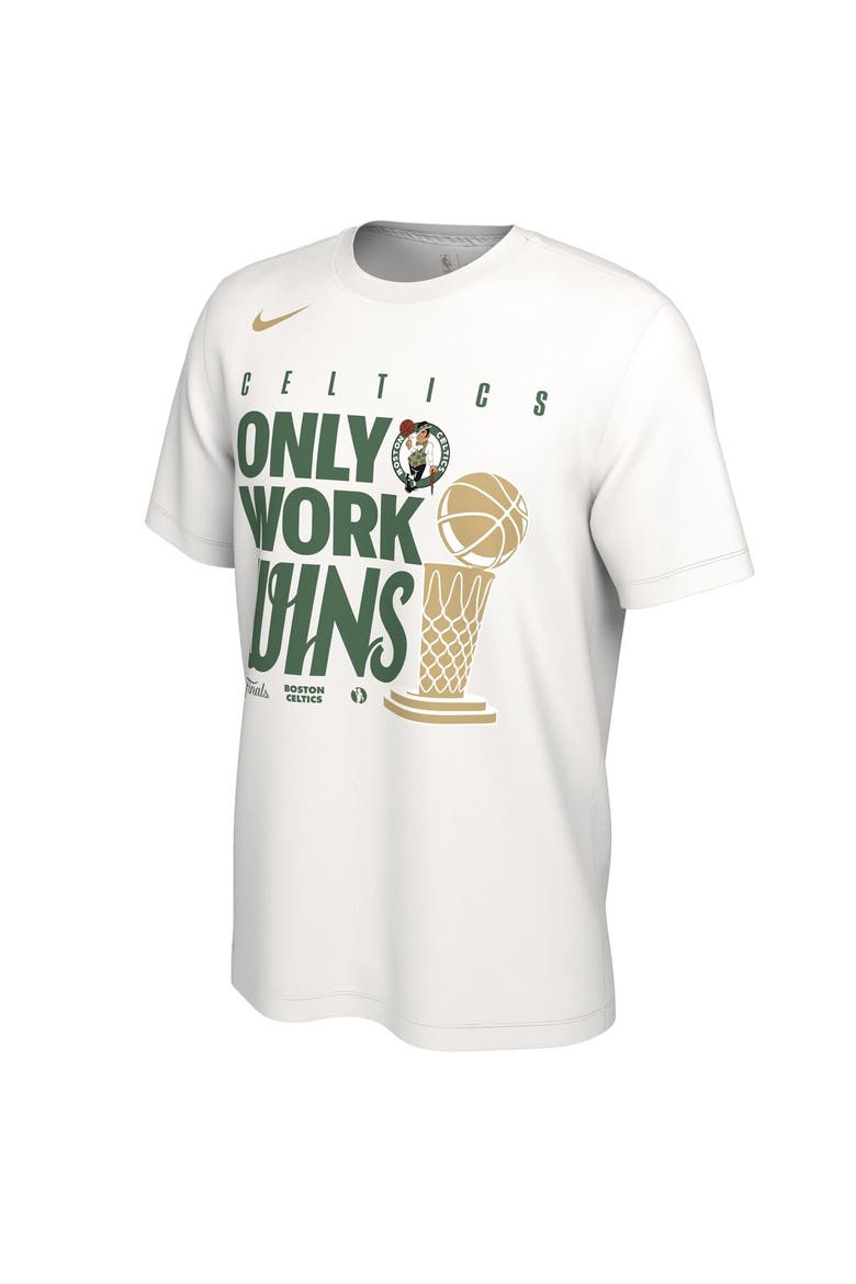 Men's Nike White Boston Celtics 2024 NBA Finals Champions Big & Tall Parade T-Shirt, Alternate, color, White