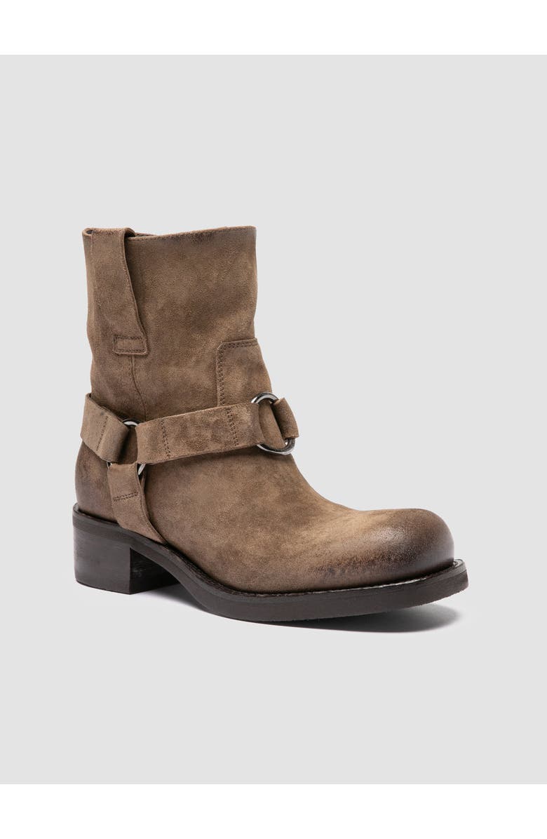 Officine Creative Dana 003 Suede Harness Boots, Alternate, color, Green