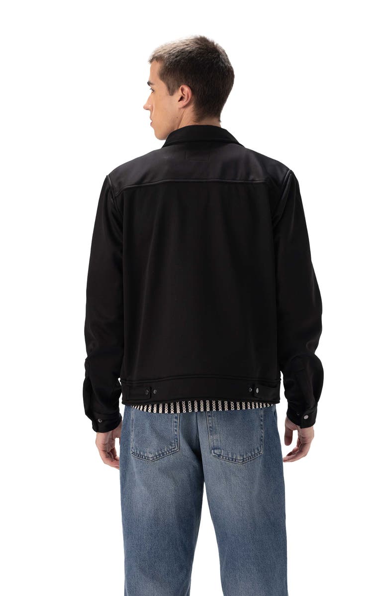 Members Only Men's Soft Shell Shirt Jacket, Alternate, color, Black