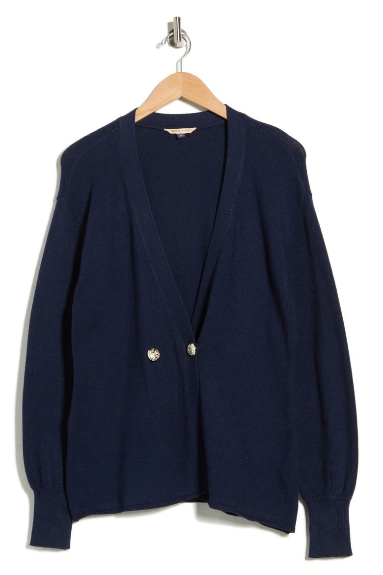 Knit Wrap Cardigan, Alternate, color, NAVAL BLUE