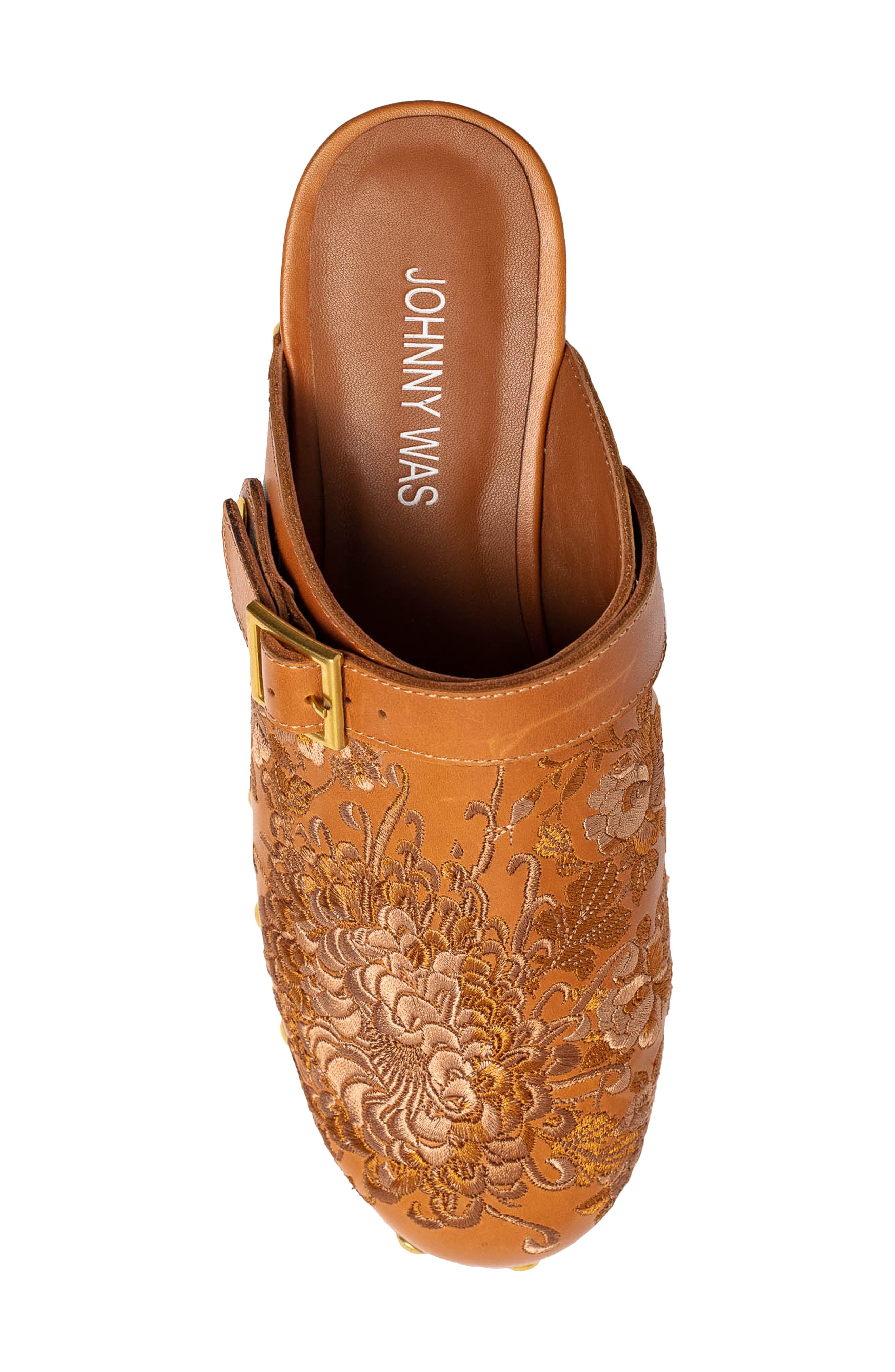 Johnny Was Floral Embroidered Clog, Alternate, color, 