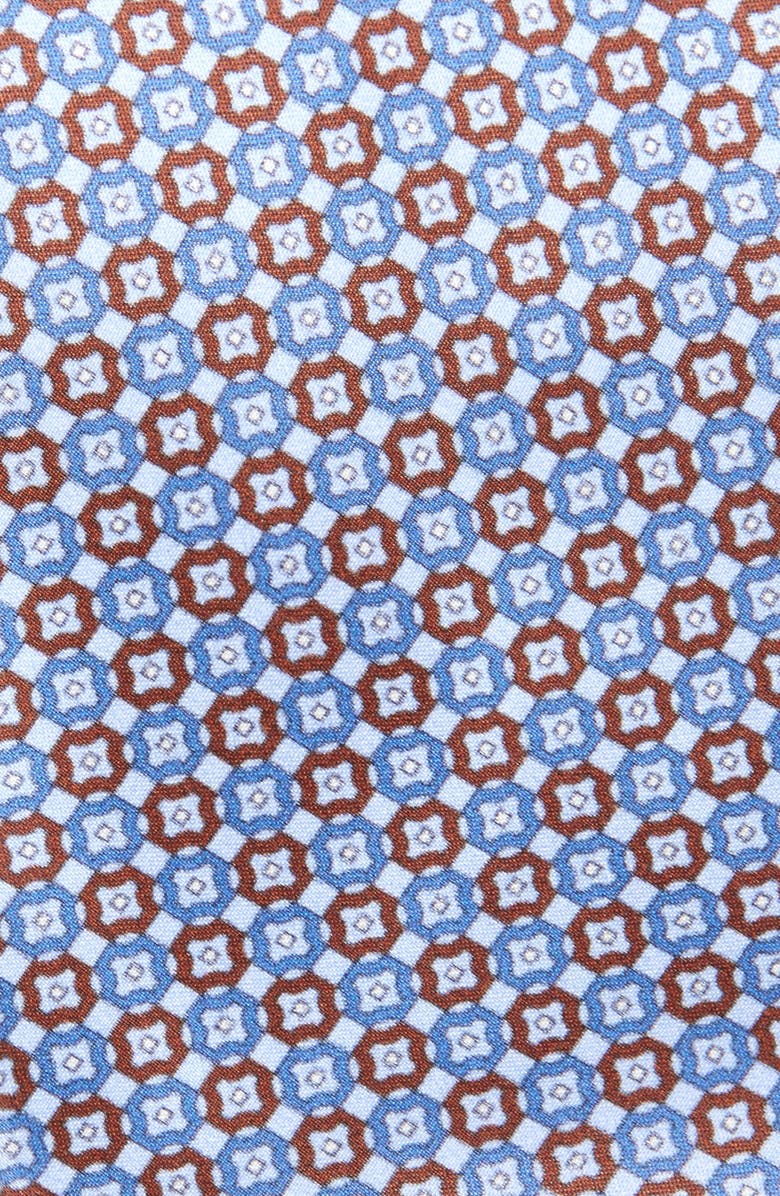 Brioni Geo Jacquard Silk Tie, Alternate, color, Blue/ Brown