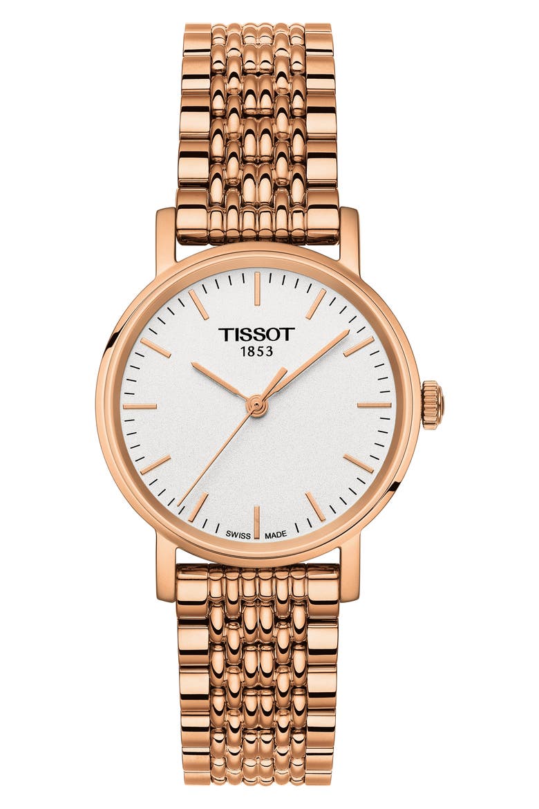 Everytime Bracelet Watch, 30mm, Main, color, ROSE GOLD/ WHITE/ ROSE GOLD