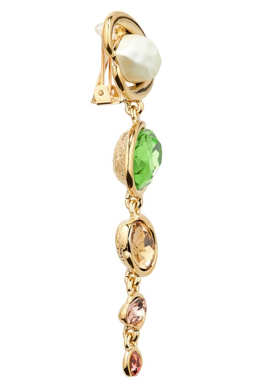 Oscar De La Renta O-link Linear Drop Earrings In Gold Multi