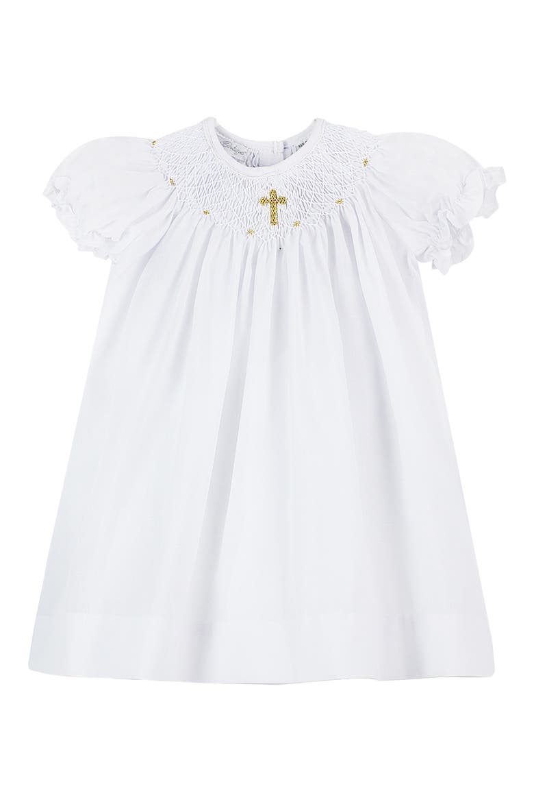 Christening Gown & Bonnet Set, Alternate, color, WHITE