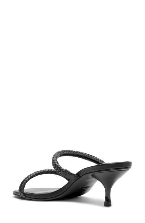 Shop Schutz Taliah Woven Strap Kitten Heel Slide Sandal In Black