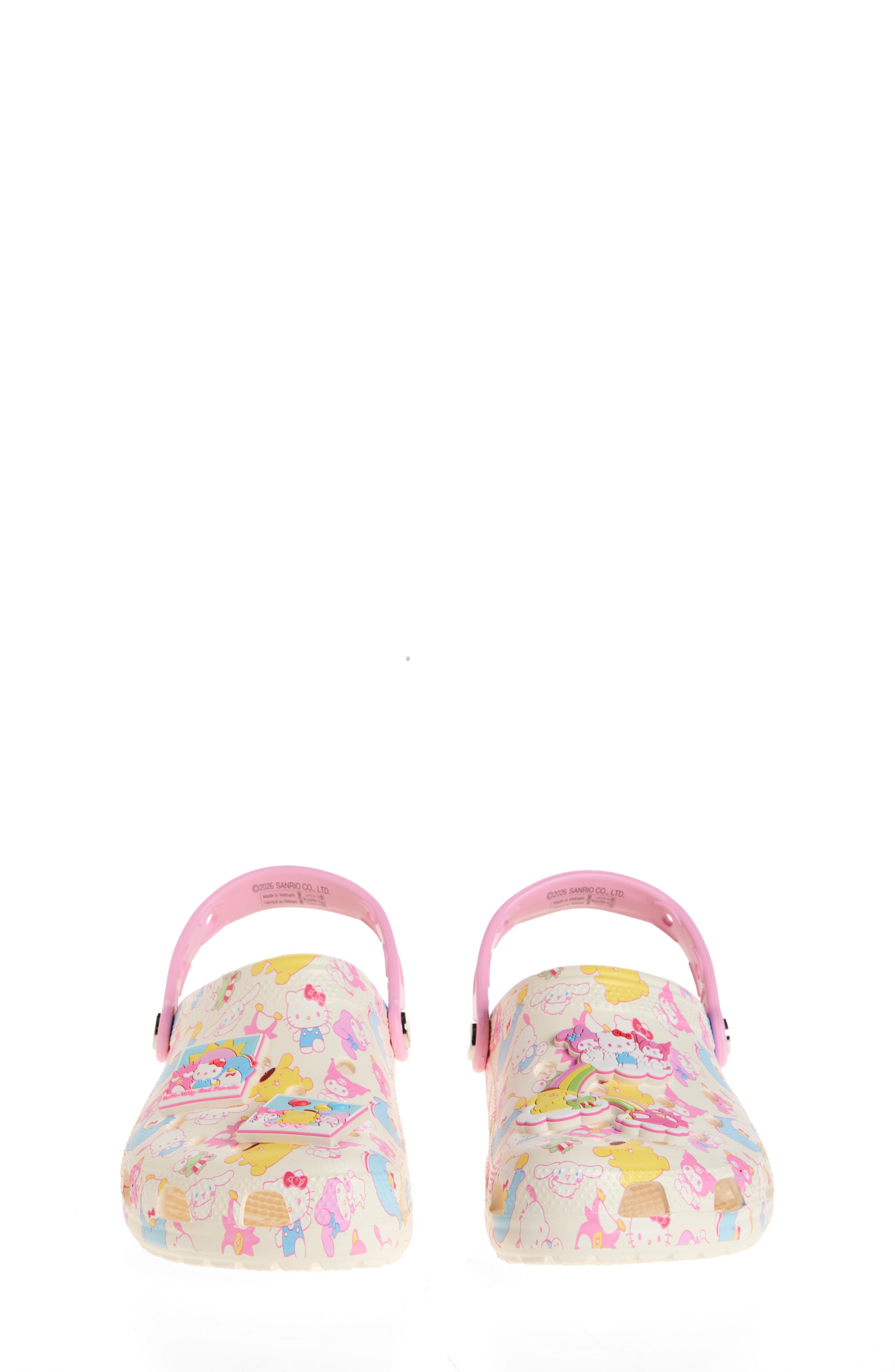 CROCS x Hello Kitty Kids' Classic Clog, Alternate, color, Ivory/ Pink Multi