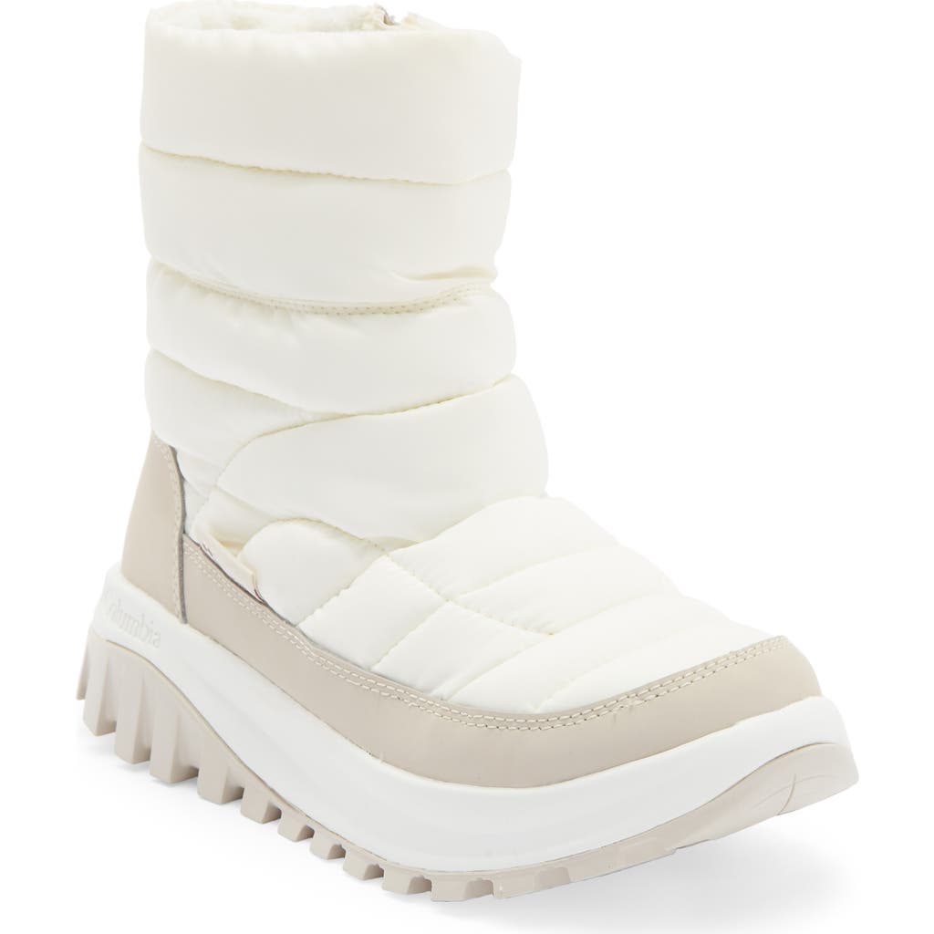 Columbia Snowtrot Waterproof Insulated Mid Hiking Boot In White