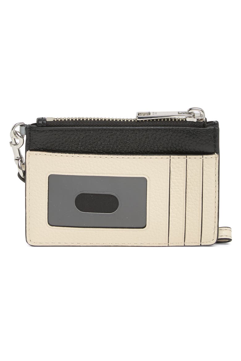 Top Zip Wristlet Card Case, Alternate, color, MARSHMALLOW MULTI
