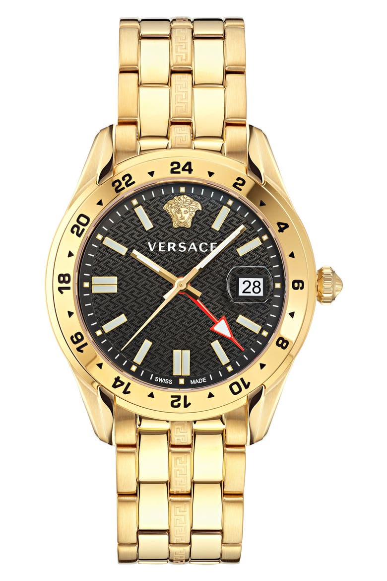 Greca Time Bracelet Watch, 41mm, Main, color, IP YELLOW GOLD