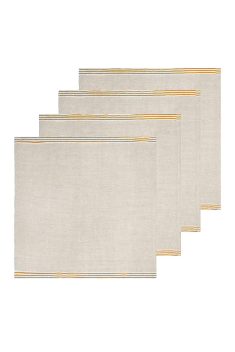Alsace Napkins - Set of 4, Main, color, Natural, Mustard 20" x 20"