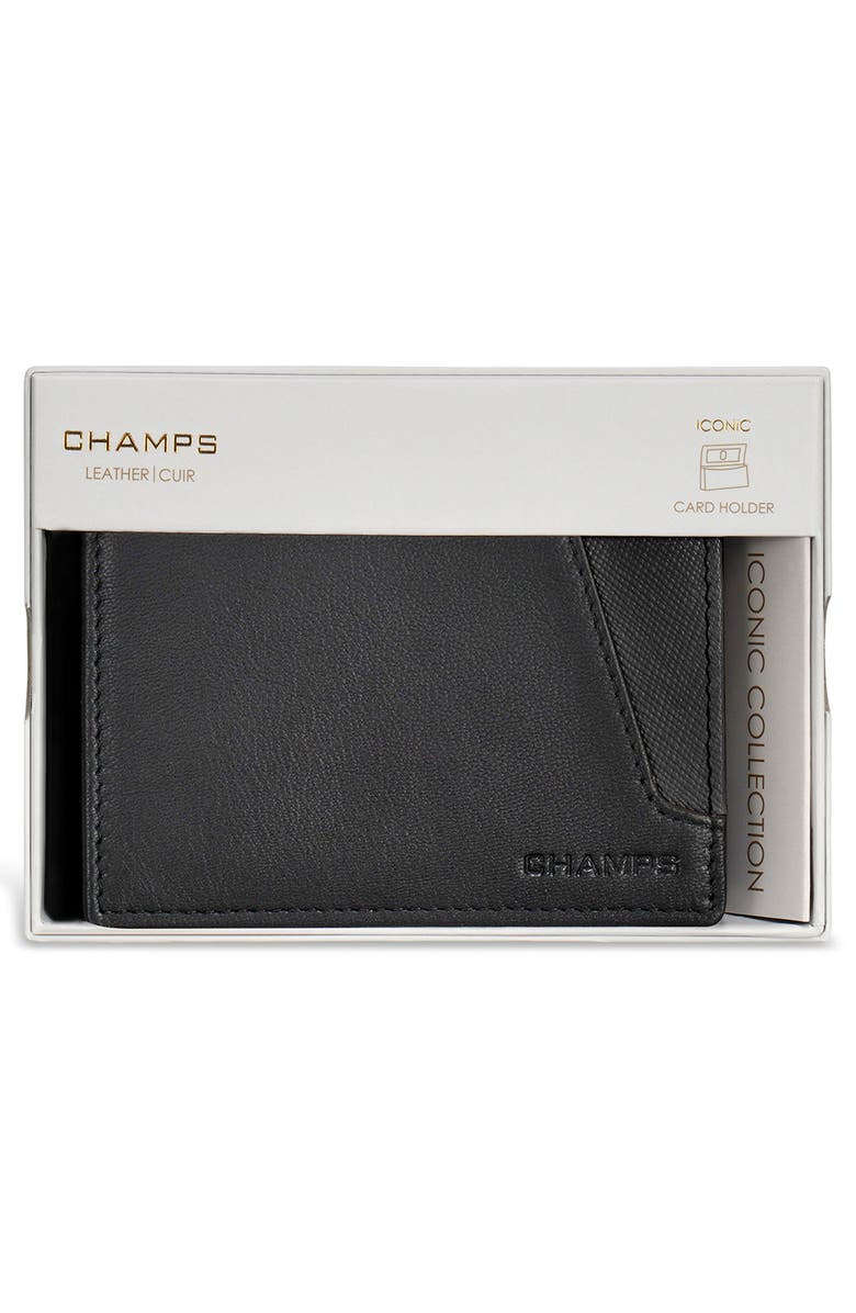 CHAMPS Iconic Card Holder, Alternate, color, Black/ Black