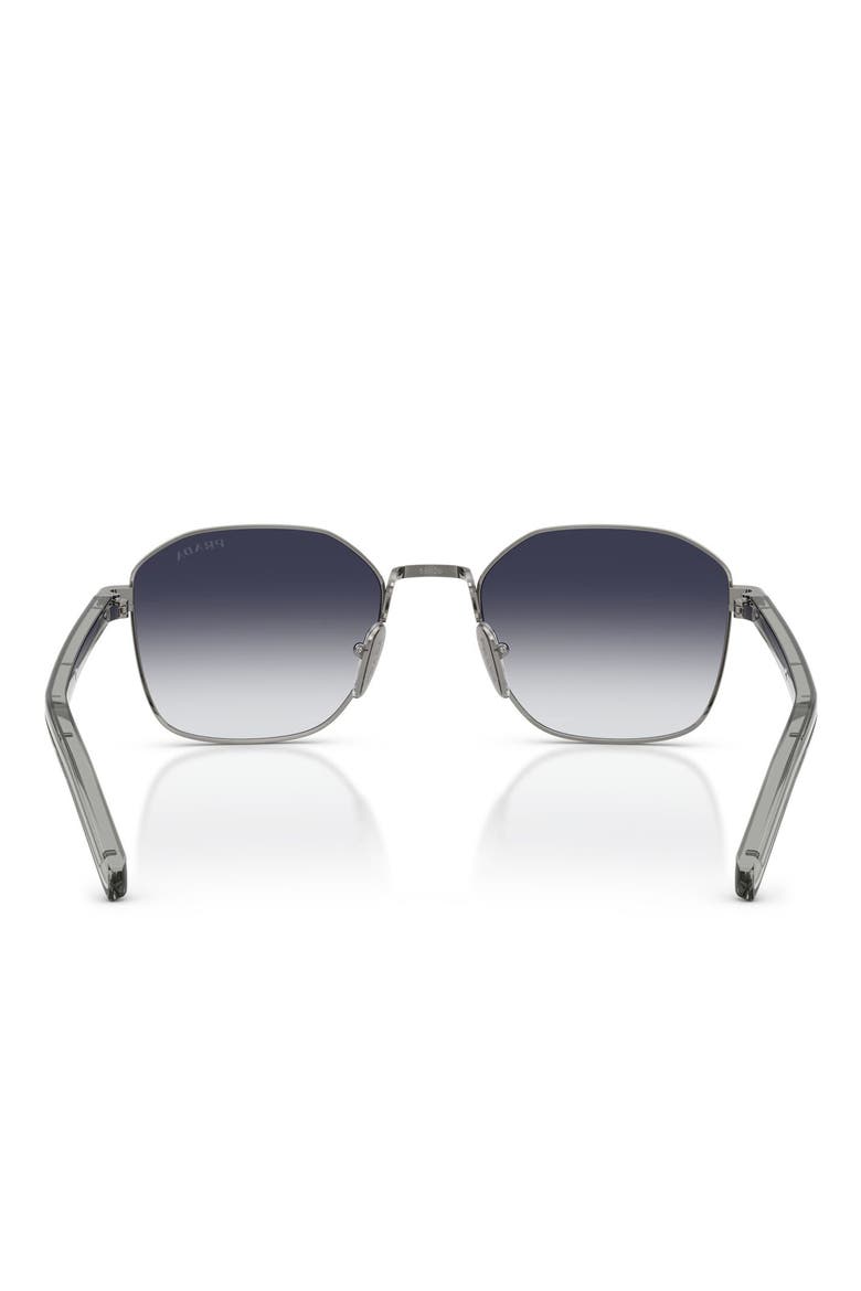 53mm Square Sunglasses, Alternate, color, GUNMETAL / GREY GRADIENT