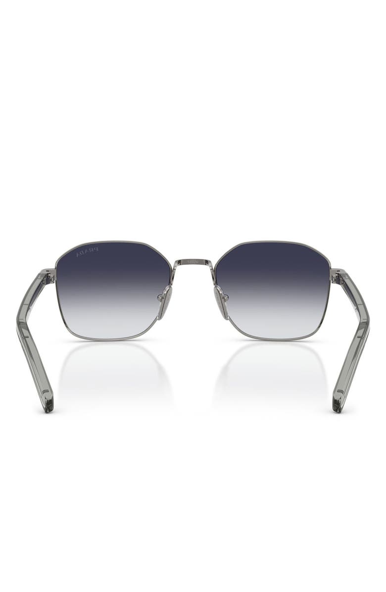 Prada 53mm Square Sunglasses, Alternate, color, Gunmetal / Grey Gradient