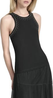 DKNY Studded Sleeveless Top