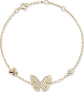 GLAZE JEWELRY Cubic Zirconia Butterfly Line Bracelet