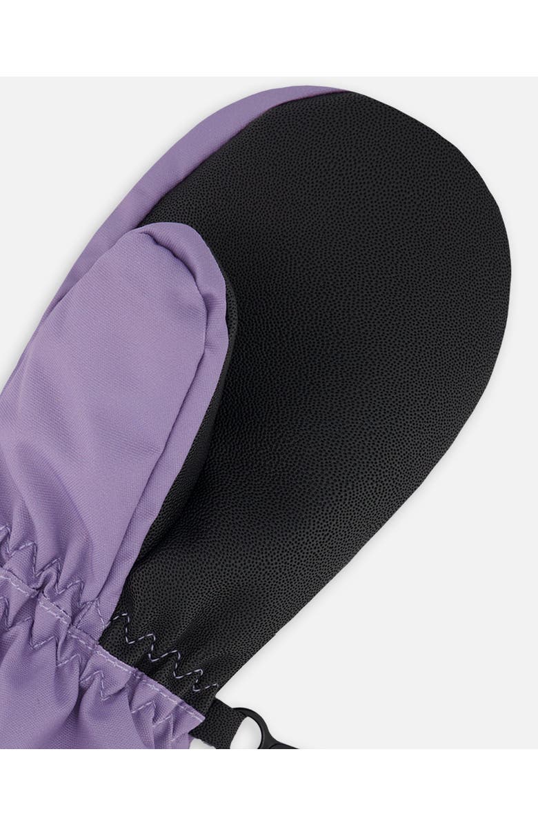 Deux par Deux Baby Girl Winter Mittens Play, Alternate, color, Purple Gray