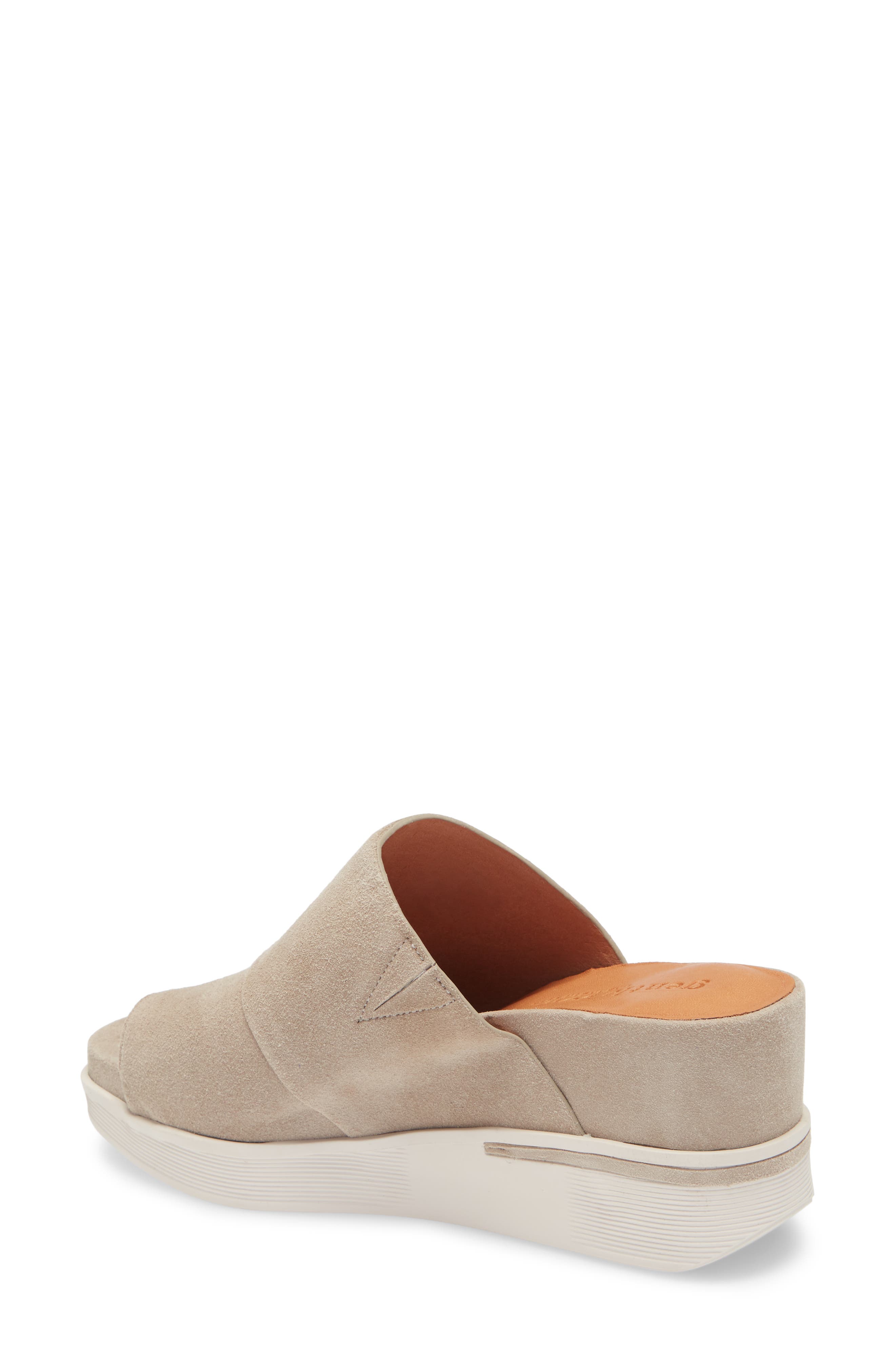 by Kenneth Cole Gisele Platform Wedge Slide Sandal, Alternate, color, MUSHROOM SUEDE