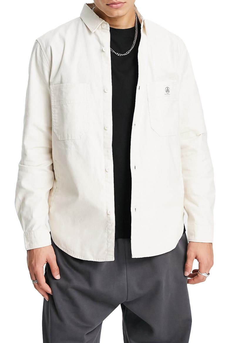 Heavyweight Cotton Overshirt, Main, color, STONE