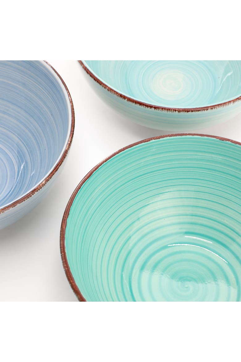 Blue Ridge 6.25 Inch 6 Piece Round Stoneware Assorted Bowl Set, Alternate, color, Assorted