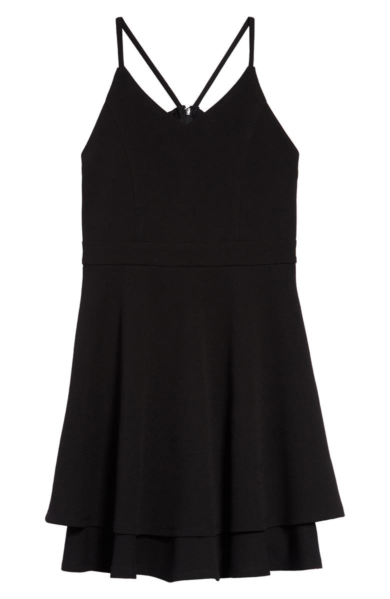 LNL Love, Nickie Lew Illusion Back Skater Dress, Main, color, 