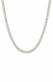 FZN Goldtone Cubic Zirconia Tennis Necklace