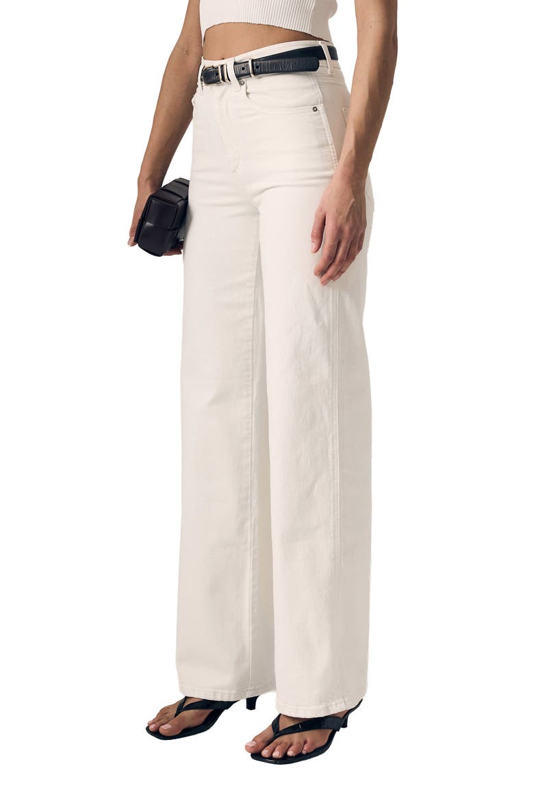 Juliette High Waist Wide Leg Jeans, Alternate, color, WHITE