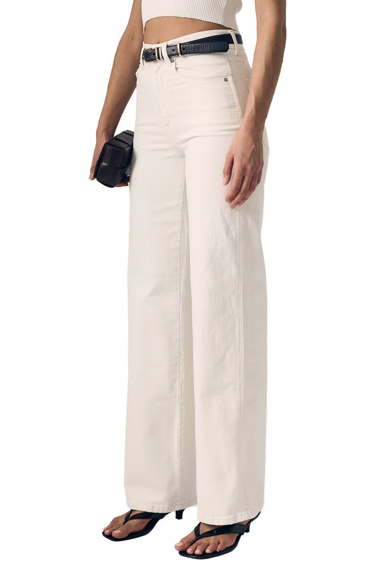 LE JEAN Juliette High Waist Wide Leg Jeans, Alternate, color, White