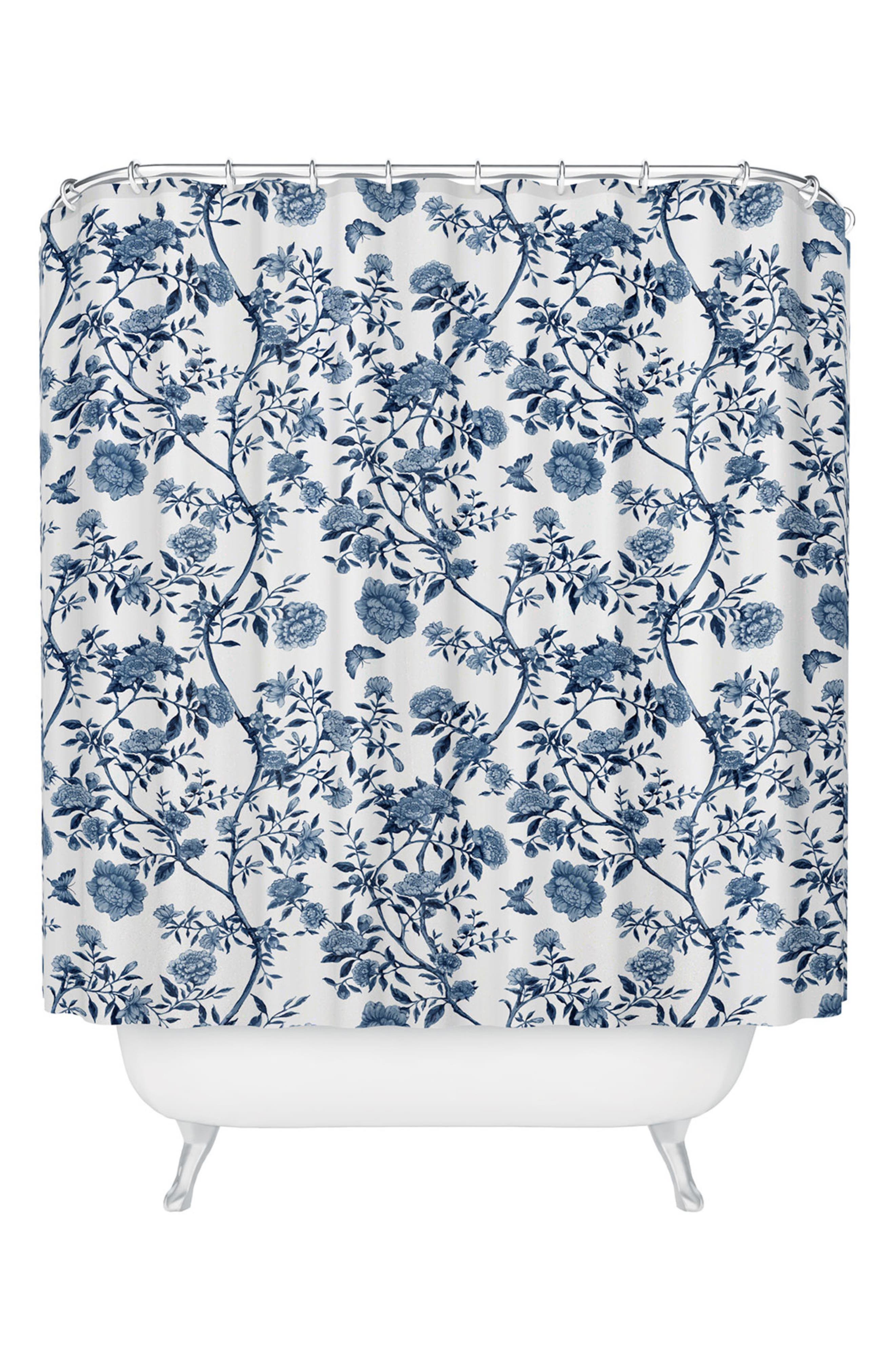 Deny Designs Chinoiserie Blue Shower Curtain