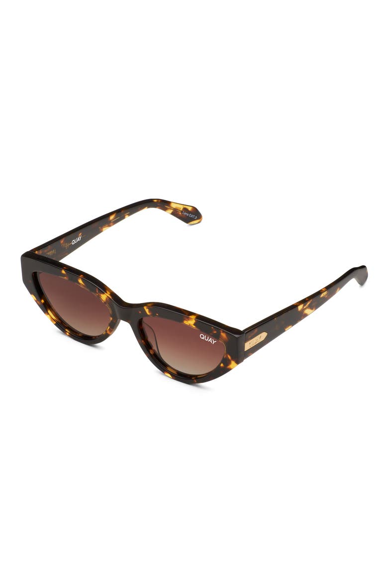 Narrow Down 57mm Cat Eye Sunglasses, Alternate, color, TORTOISE GOLD/ BROWN POLARIZED