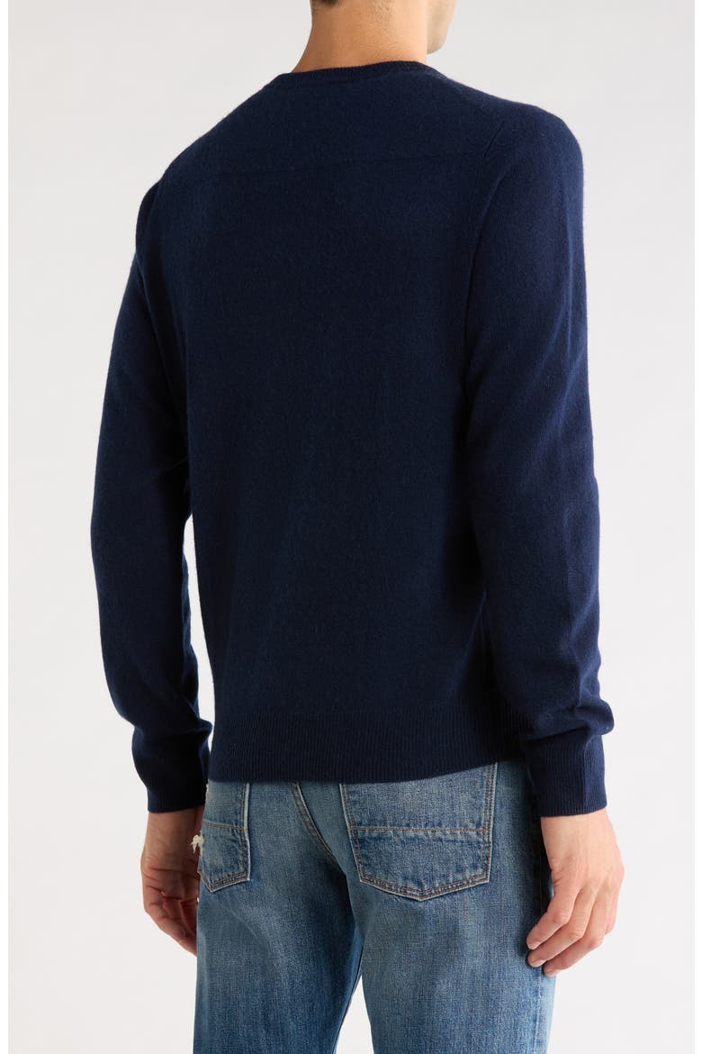 V-Neck Cashmere Sweater, Alternate, color, NAVY NIGHT