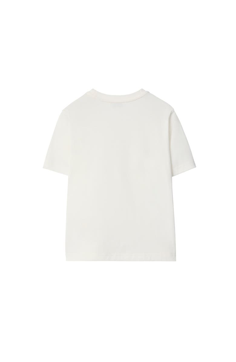Burberry Girls' Multicolour Knight Cotton T-shirt, Alternate, color, Chalk White