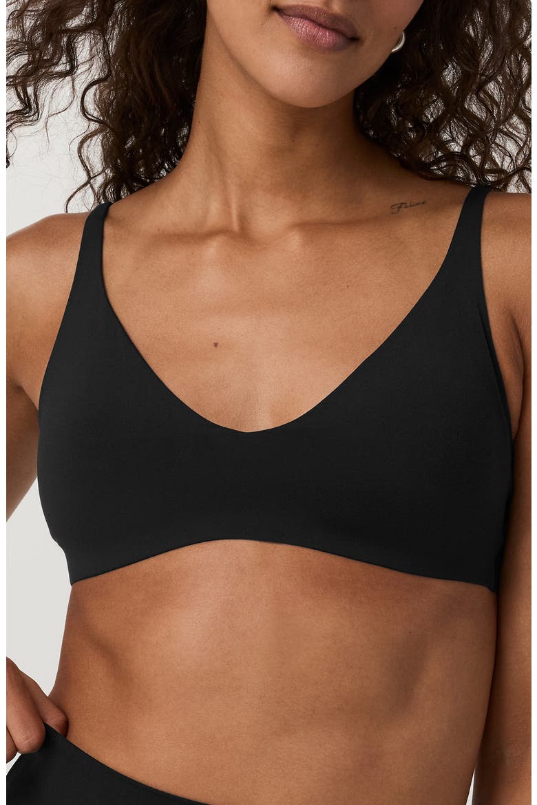 FormEveryday Plunge Neck Sports Bra, Alternate, color, BLACK