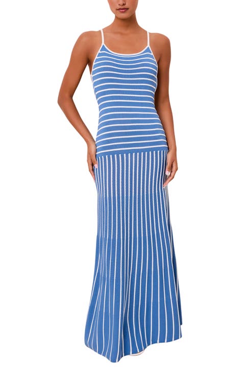 The Lottie Stripe Sleeveless Knit Maxi Dress