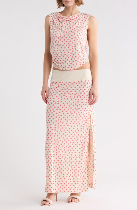 Heat Wave Polka Dot Top & Skirt Set