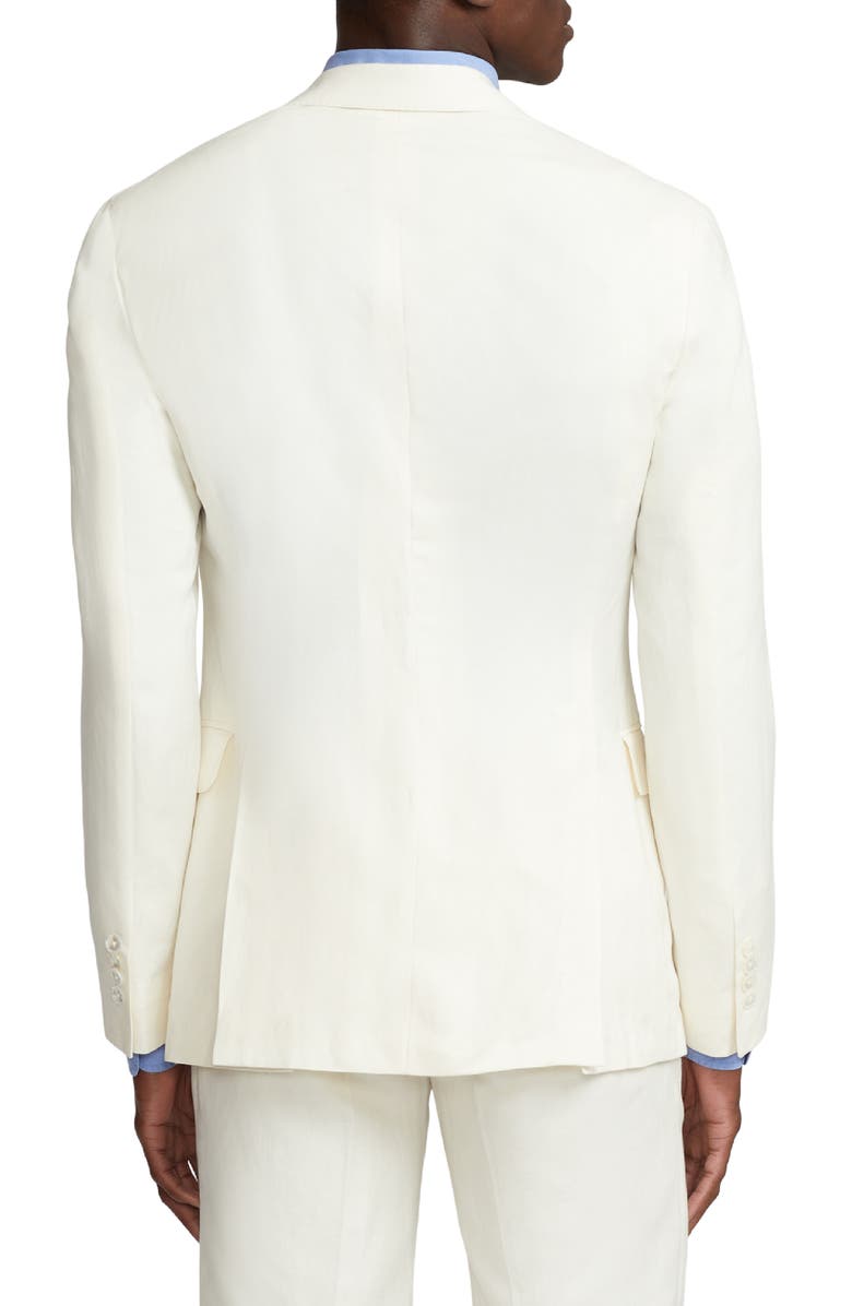 Ralph Lauren Purple Label Hadley Silk & Linen Canvas Sport Coat, Alternate, color, Classic Cream
