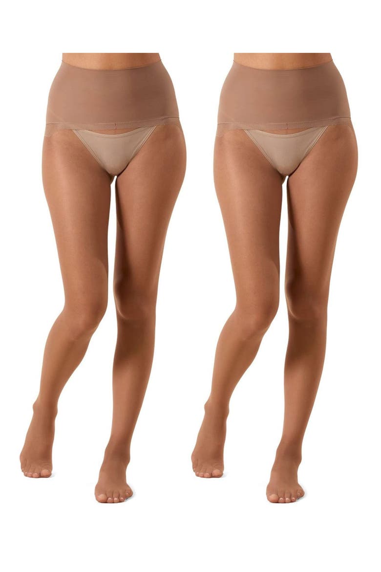 Crystal 2-Pack Sheer Tights, Alternate, color, NUDE