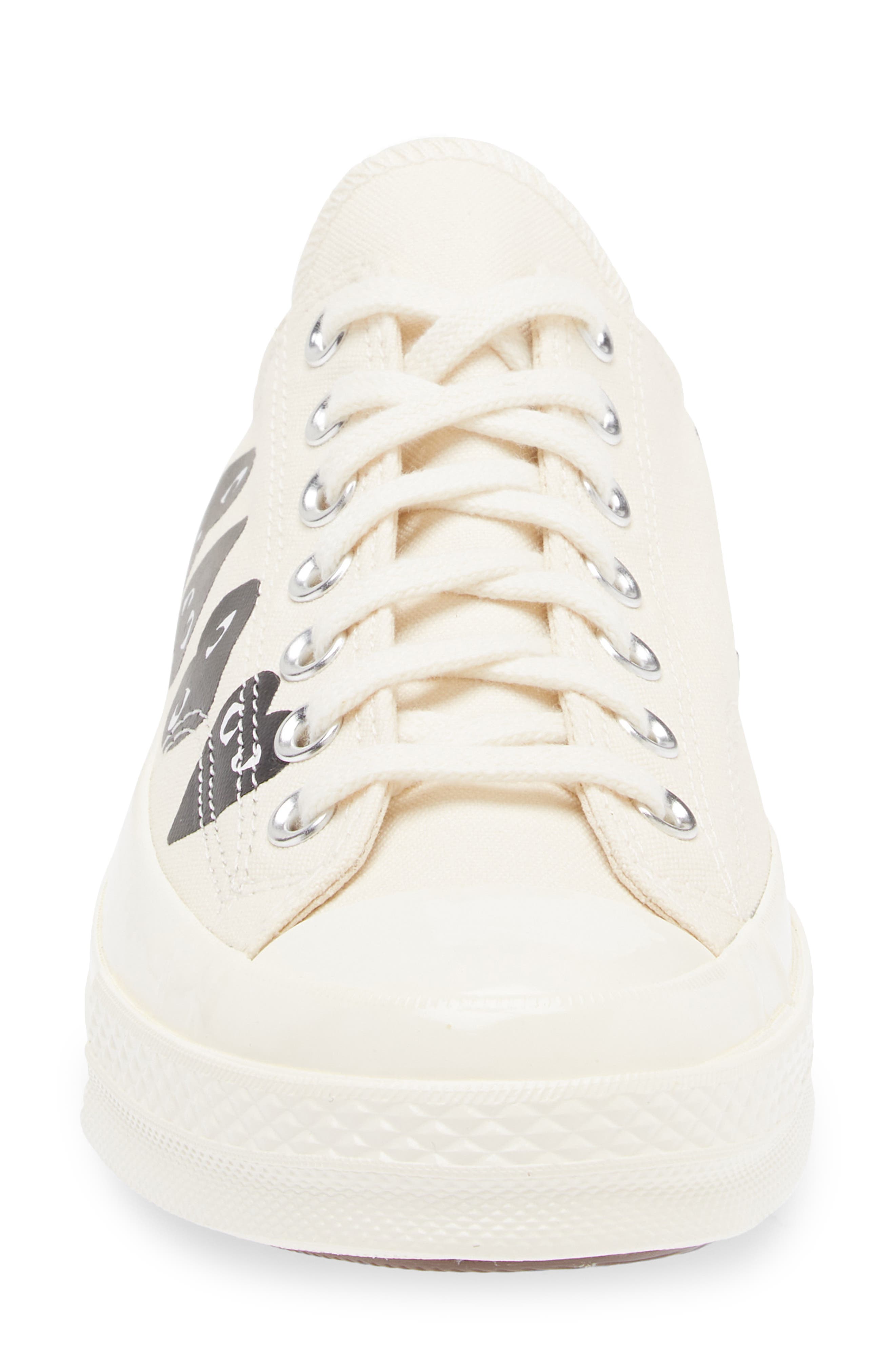 Comme des Garçons PLAY x Converse Gender Inclusive Chuck Taylor<sup>®</sup> Heart Low Top Sneaker, Alternate, color, Beige