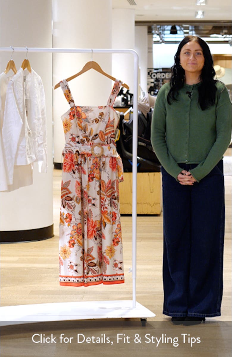 Floral Print Midi Sundress, sales video thumbnail