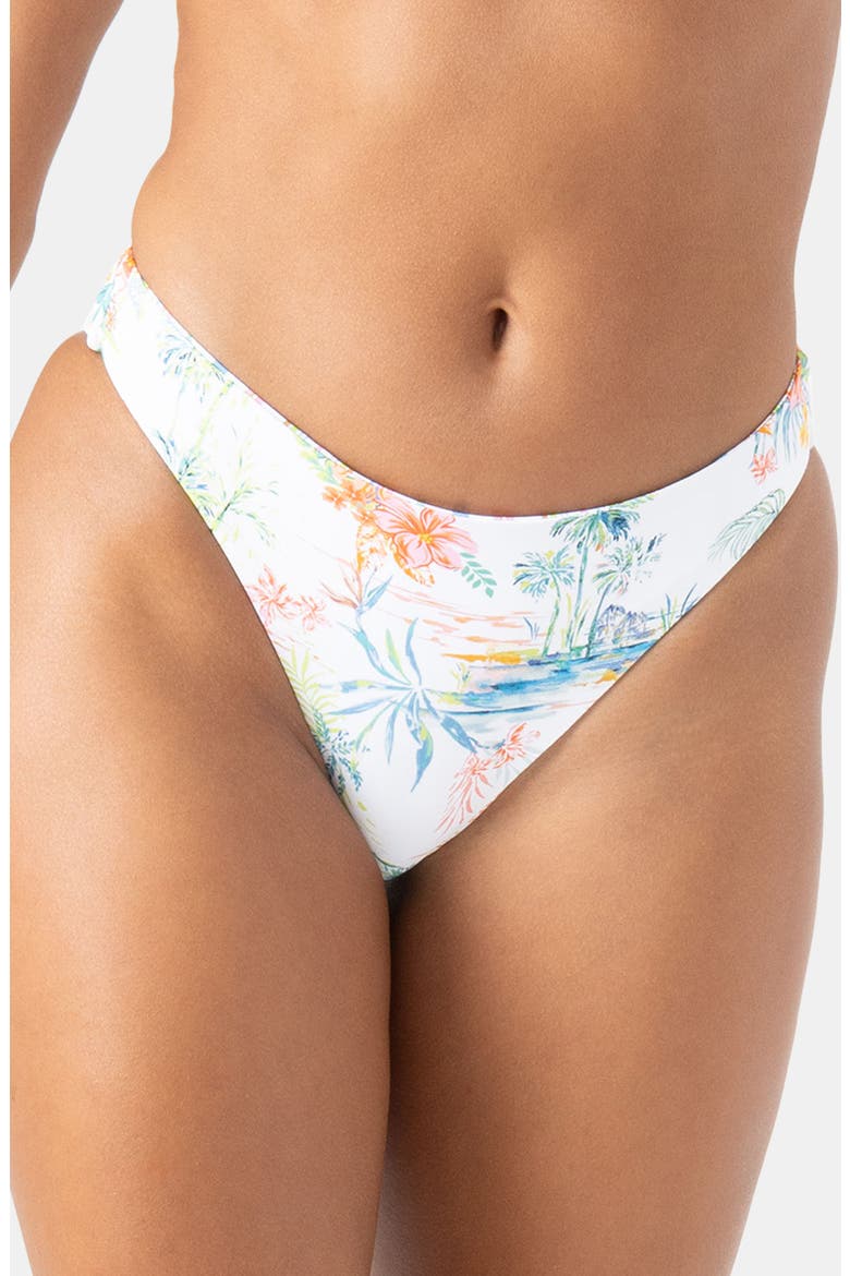 North Shore Reversible Hipster Bikini Bottoms, Alternate, color, WHITE MULTI