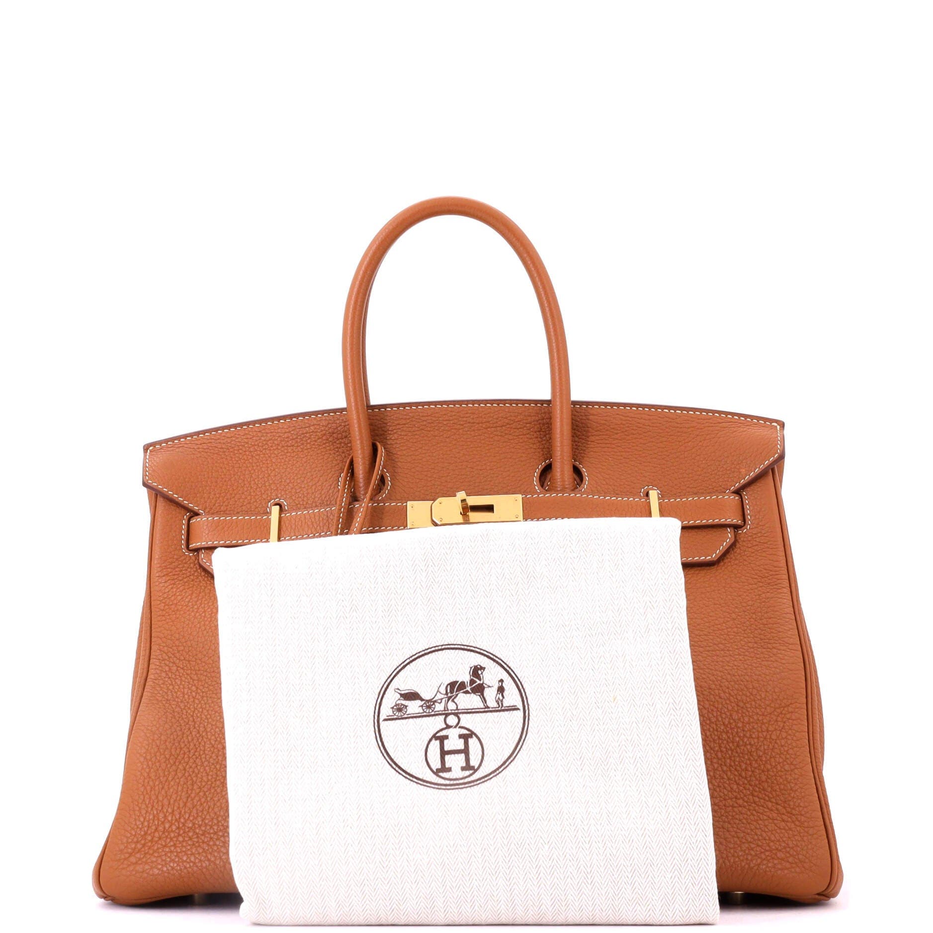 Pre-Owned Hermes Birkin Handbag Brown Togo with Gold Hardware 35, Alternate, color, Gold